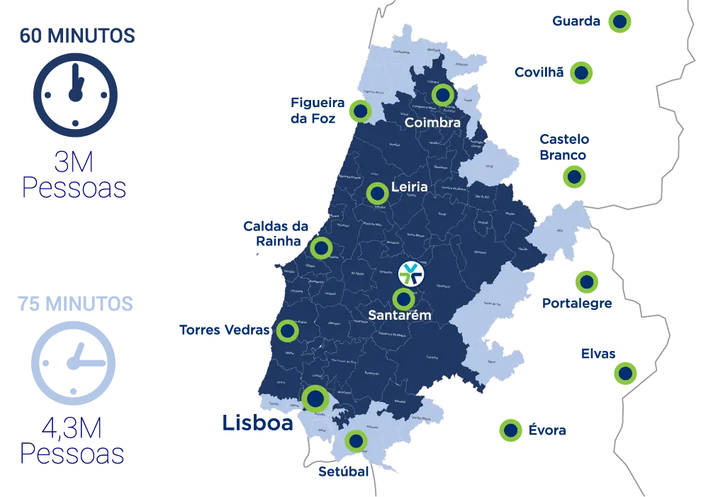 Posição no mapa